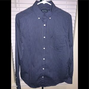 Preowned Nautical navy/white striped shirt
